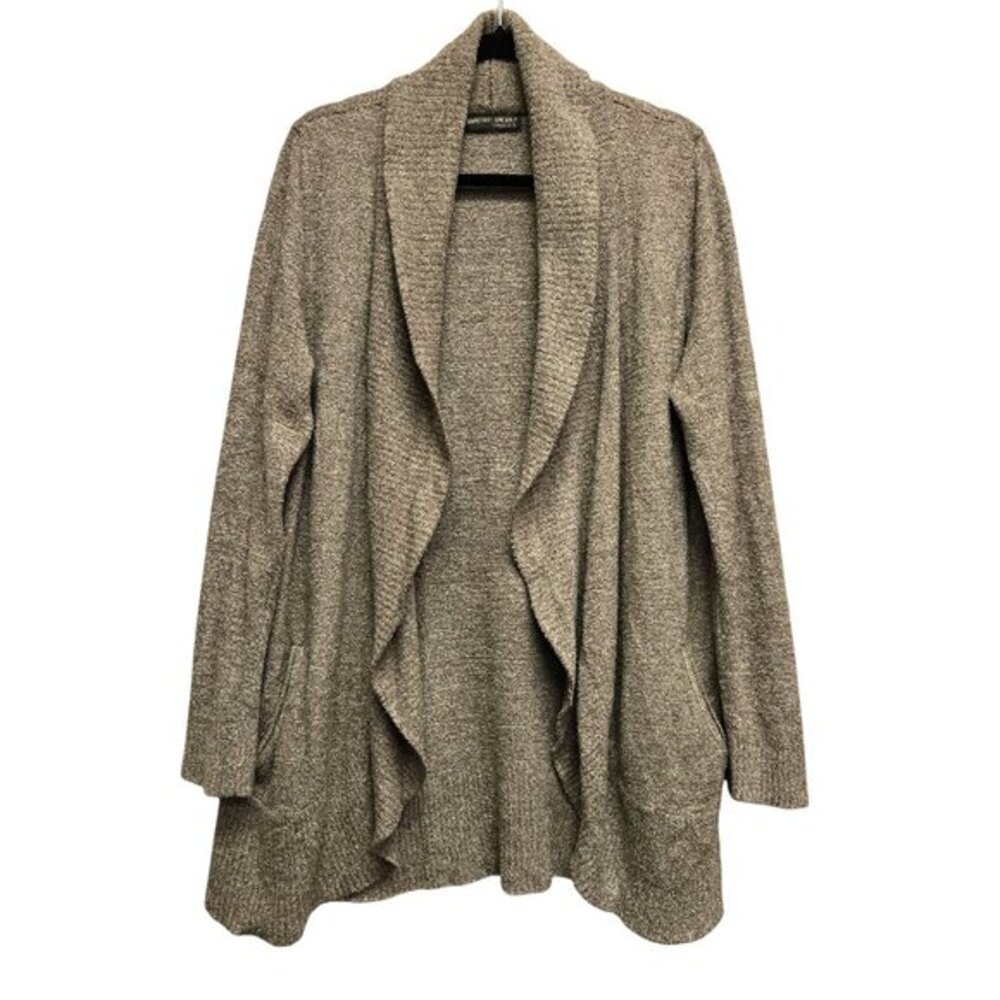 Barefoot Dreams CozyChic Lite Circle‎ Cardigan Sweater Open Front Beige XL